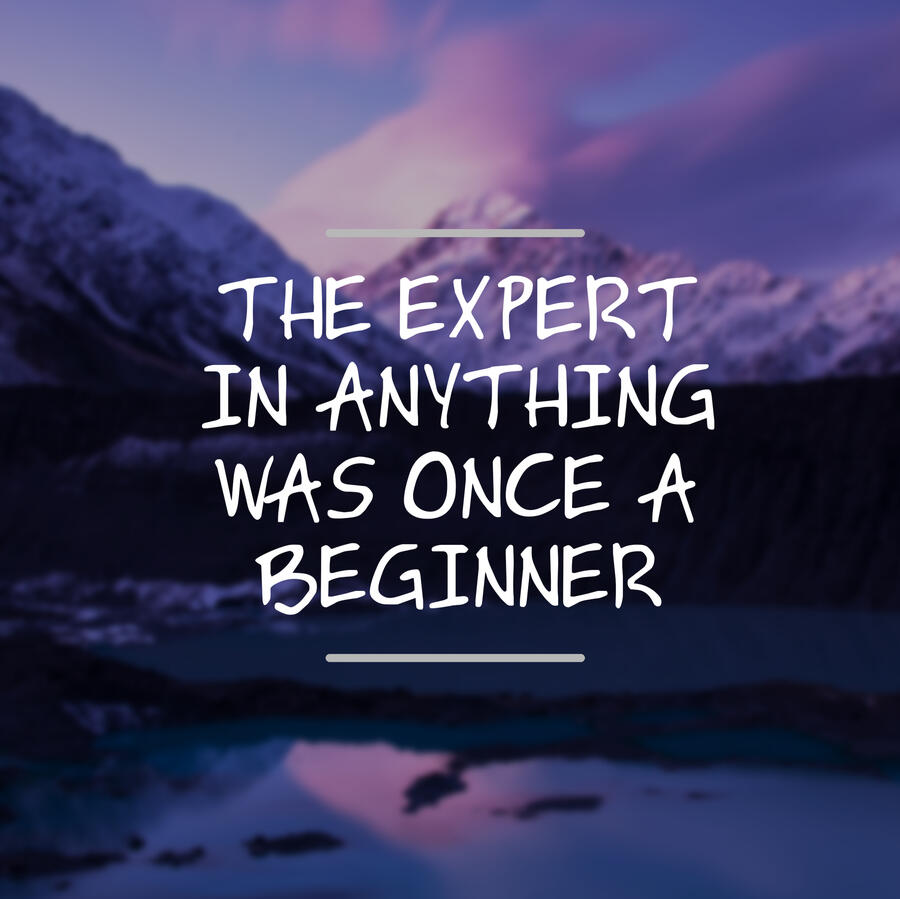 The Expert In Anything Was Once A Beginner